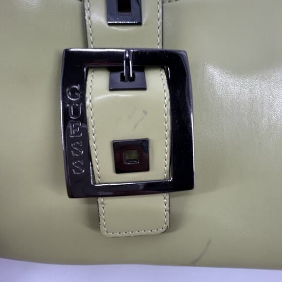 Y2K Guess Lime Green Handbag Purse Vintage Retro Logo Metal Buckle - Picture 3 of 8